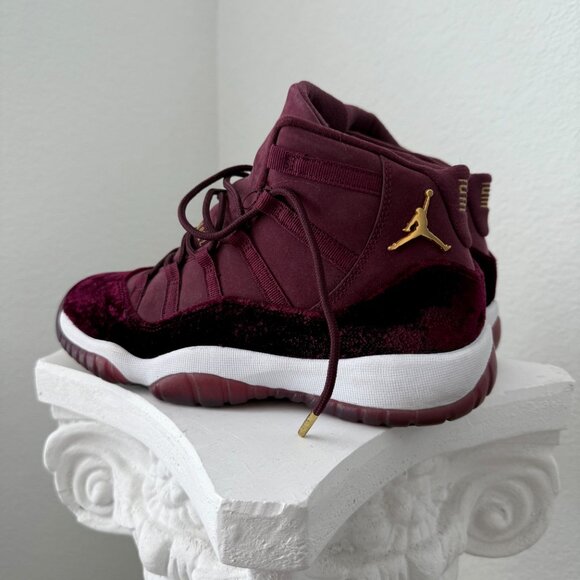Air Jordan 11 Retro GG Heiress ‘Velvet’ Maroon Gold | Size 7.5 | Rare Worn Once - Picture 4 of 6